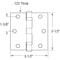Prime-Line Door Hinge Commercial Smooth Pivot, 3-1/2 in. x 3-1/2 in. w/ Square Corners, Satin Brass 3 Pack U 1156263 - alternate 6